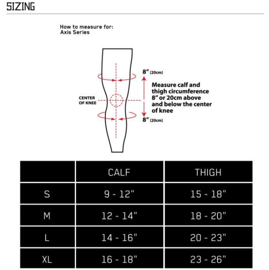 Evs Knee Brace Size Chart